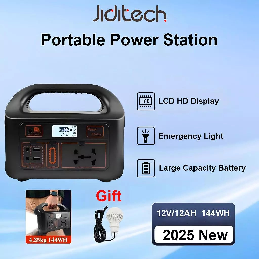 JD-PowerStation 150W – Reliable, Portable &amp; Solar-Powered! 🔋☀️